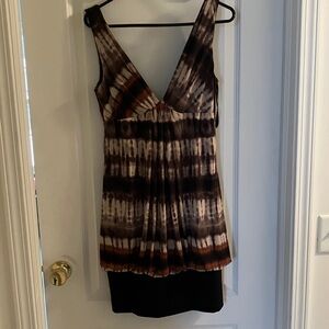 AGB Brown and Black Mini Dress
